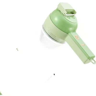3pcs PEVA ফ্রিজার ব্যাগ এবং 1pc পরিস্কার কাপড় সহ হ্যান্ডহেল্ড বৈদ্যুতিক উদ্ভিজ্জ কাটার